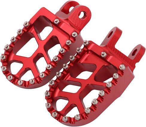 Dirt Bike Foot Pegs Pedals Rests Wide Footpeg for CNC CR80R/CR80RB/CR85R/CR85RB/CRM250 XR250R/XR400R/XR600R/XR650L/XR650R CRF230L/CRF1000L/CRF1000L DTC Red in Saudi Arabia