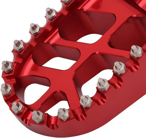 Dirt Bike Foot Pegs Pedals Rests Wide Footpeg for CNC CR80R/CR80RB/CR85R/CR85RB/CRM250 XR250R/XR400R/XR600R/XR650L/XR650R CRF230L/CRF1000L/CRF1000L DTC Red in Saudi Arabia