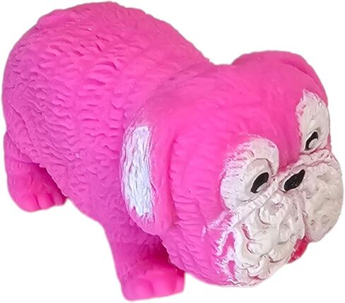 Squishy Stretchy Pug (2.5" to 6.5") Rubber Fidget Sensory Toy Filled with Sand. Great Stress Relief Dog Toy for Kids, Adults and Pets. (1 Pack - Neon Pink) in Saudi Arabia