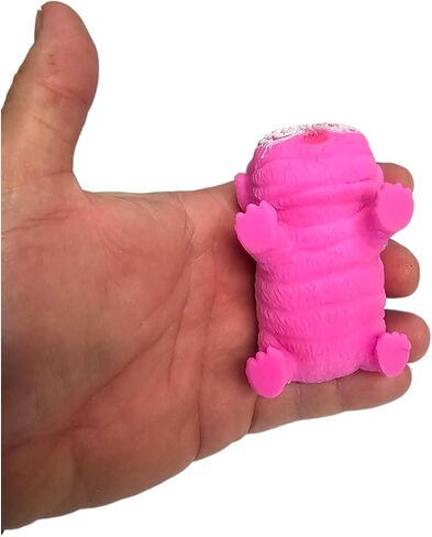 Squishy Stretchy Pug (2.5" to 6.5") Rubber Fidget Sensory Toy Filled with Sand. Great Stress Relief Dog Toy for Kids, Adults and Pets. (1 Pack - Neon Pink) in Saudi Arabia