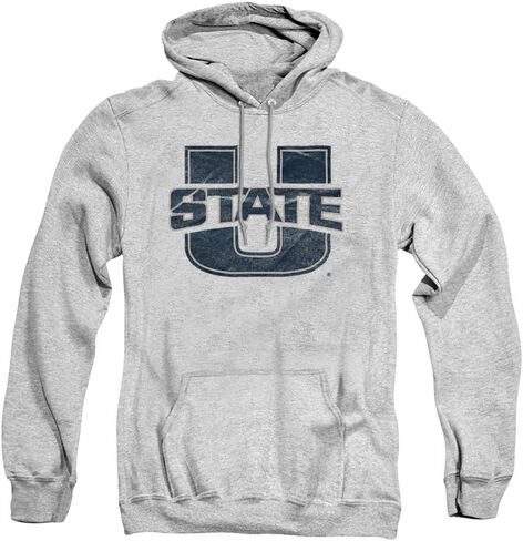 Utah State University Official Distressed Primary Unisex Adult Pull-Over Hoodie in Saudi Arabia