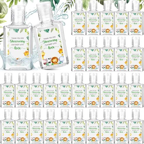 50 قطعة من مطهر اليد الصغير للاستحمام للأطفال، جل مطهر لليدين بحجم 1 أونصة، مطهر لليدين للأطفال، هدية للضيوف، هدية للفتيات والأولاد والأطفال الصغار، كشف الجنس (الغابات) in Kuwait