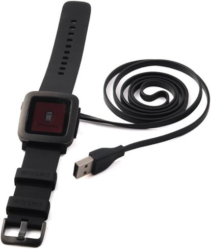 شاحن Kissmart لساعة Pebble Time/Pebble Time Round/Pebble 2، سلك كابل شحن بديل للساعة الذكية Pebble Time Round (عبوتان) in Saudi Arabia