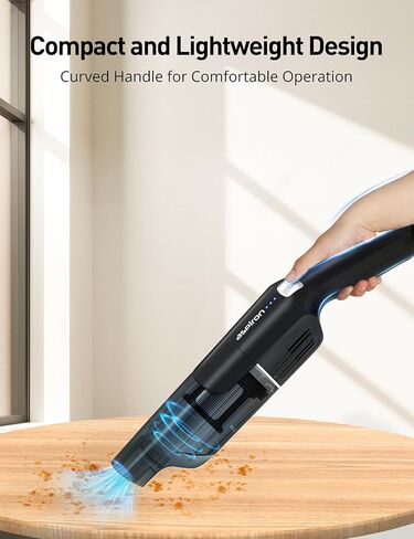 Aspiron Handheld Vacuum Cordless, 500ml Portable Hand Vacuum Cleaner, Car Vacuum Cleaner Cordless Rechargeable with Fast Charging Dock, Reusable Filter for Car, Home, Pet in Saudi Arabia