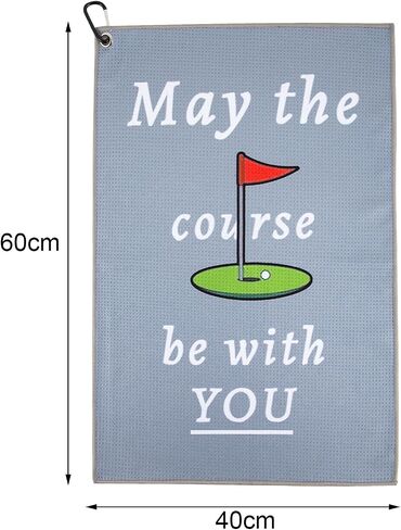 Golf Towel,Funny Golf Towel for Men Clean Golf Balls,Golf Towels for Golf Bags with Clip,Golf Gifts for Men Husband Boyfriend Dad,Fun Golf Accessories,Golf Cleaning Towel,Birthday Gifts for Golfers in Saudi Arabia