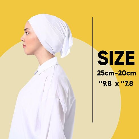 Women Under Scarf Hat Islamic Hijab Head Cap Pull on Closure Hair Bonnet Muslim Womens Turban Beanie Chemo Cab in Saudi Arabia