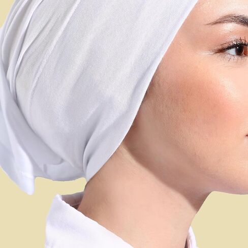 Women Under Scarf Hat Islamic Hijab Head Cap Pull on Closure Hair Bonnet Muslim Womens Turban Beanie Chemo Cab in Saudi Arabia