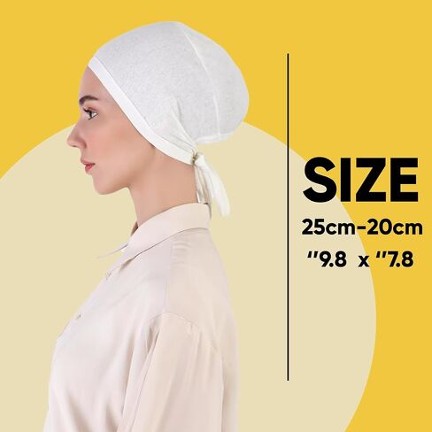 Women Under Scarf Hat Islamic Hijab Head Cap Pull on Closure Hair Bonnet Muslim Womens Turban Beanie Chemo Cab in Saudi Arabia
