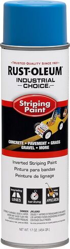 طلاء رش مخطط مقلوب من شركة Rust-Oleum 263446 Industrial Choice، 18 أونصة، 17 أونصة سائلة (عبوة من قطعة واحدة)، أزرق داكن/أزرق in Kuwait