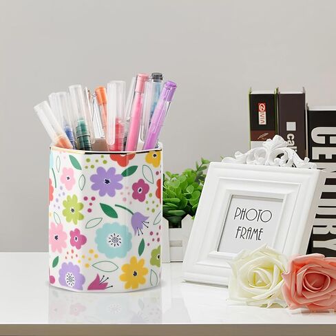 Ceramic Pen Holder Stand Cup Pencil Holder Organizer Makeup Brush Holders for Home Office Desk (Sunflower) in Saudi Arabia