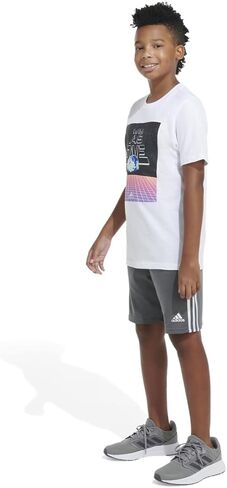 adidas Boy's Short Sleeve Digital Landscape Tee (Big Kids) in Saudi Arabia