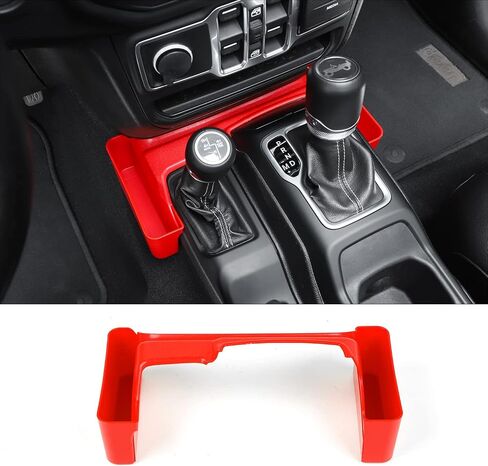 JWWY Update Gear Tray for 2018-2024+ Jeep Wrangler JL JLU & Gladiator JT Gear Shift Shifter Storage Box Center Console Compartment Organizer Bin, Interior Accessories Fluff Fiber in Saudi Arabia