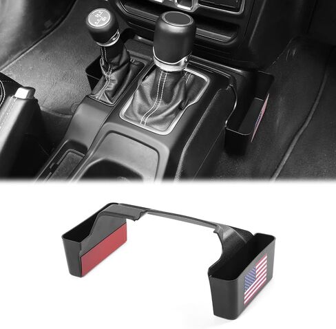 JWWY Update Gear Tray for 2018-2024+ Jeep Wrangler JL JLU & Gladiator JT Gear Shift Shifter Storage Box Center Console Compartment Organizer Bin, Interior Accessories Fluff Fiber in Saudi Arabia