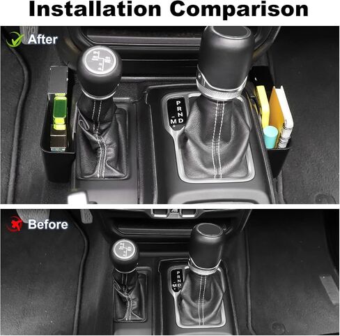JWWY Update Gear Tray for 2018-2024+ Jeep Wrangler JL JLU & Gladiator JT Gear Shift Shifter Storage Box Center Console Compartment Organizer Bin, Interior Accessories Fluff Fiber in Saudi Arabia