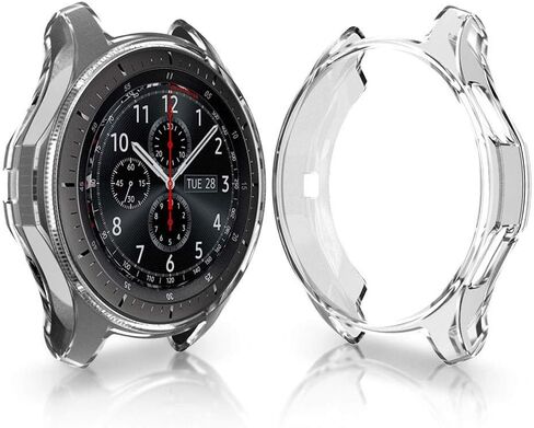 FitTurn Compatible with Gear S3 Frontier SM-R760 Case,Soft TPU Fashion Metal Color Frame Shock Resistant Proof Cover Protector Shell for Samsung Gear S3 Frontier SM-R760, Galaxy Watch 46mm SM-R800 in Saudi Arabia