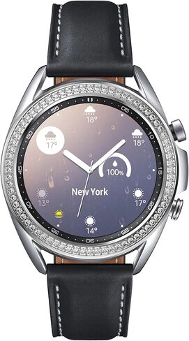 إطار BaiHui اللامع متوافق مع ساعة Galaxy Watch 3 مقاس 41 مم، غطاء لاصق بحلقة من الفولاذ المقاوم للصدأ غطاء حماية مضاد للخدش لساعة Galaxy Watch 3 مقاس 41 مم - أسود in Kuwait