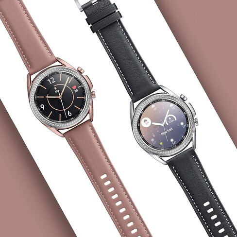 إطار BaiHui اللامع متوافق مع ساعة Galaxy Watch 3 مقاس 41 مم، غطاء لاصق بحلقة من الفولاذ المقاوم للصدأ غطاء حماية مضاد للخدش لساعة Galaxy Watch 3 مقاس 41 مم - أسود in Kuwait
