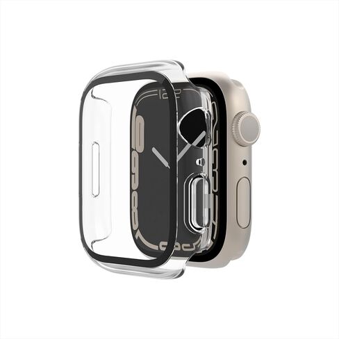 حافظة Belkin ScreenForce Apple Watch - حافظة ممتصة للصدمات وواقي شاشة من الزجاج المقوى لساعة Apple Watch Series 8 و7 و6 و5 و4 وApple Watch SE - ملحقات ساعة Apple - حافظة Apple - أسود in Saudi Arabia