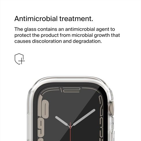 حافظة Belkin ScreenForce Apple Watch - حافظة ممتصة للصدمات وواقي شاشة من الزجاج المقوى لساعة Apple Watch Series 8 و7 و6 و5 و4 وApple Watch SE - ملحقات ساعة Apple - حافظة Apple - أسود in Saudi Arabia