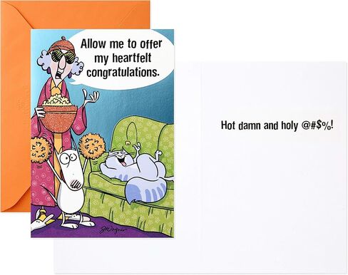 تشكيلة بطاقات عيد ميلاد مضحكة من هولمارك ماكسين (5 بطاقات مع مظاريف) in Kuwait