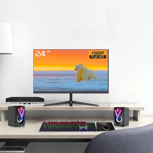 مجموعة كمبيوتر مكتبي صغير HP EliteDesk 705 G4، شاشة FHD مقاس 24 بوصة، AMD Ryzen5 2400G حتى 3.90 جيجاهرتز، ذاكرة الوصول العشوائي 8 جيجابايت، 256 جيجابايت SSD، مكبرات صوت RGB، لوحة مفاتيح RGB، ماوس، واي فاي، BT، Windows 10 Pro (متجدد) in Saudi Arabia
