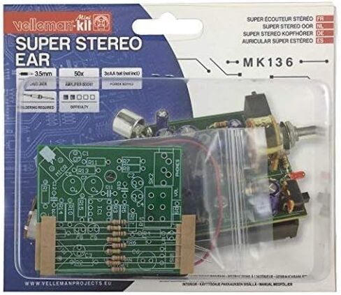 Velleman, Inc – Super Stereo Ear MiniKit MK136 – Entry Level Audio Amplifier Soldering Project in Saudi Arabia