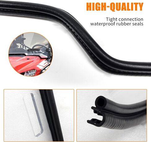 Full Vented Windshield Compatible with 2016-2024 Honda Pioneer 1000-3 1000-5; 2023-2024 Pioneer 1000-6 Accessories Scratch Resistant Clear Hard Coat Poly Front Windscreen in Saudi Arabia