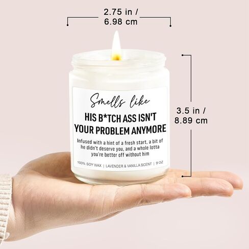 Funny Divorce Candles, Divorce Gifts for Women, Divorce Party Decorations, Breakup Gifts for Women, Cheer up, Break up Gifts for Her, Gifts for Newly Divorced Woman, Ex Boyfriend Gifts in Saudi Arabia