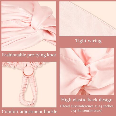 FADACHY Satin Sleep Cap - Adjustable Silk Turban Double Layer Soft Sleep Bonnet, Elastic Knotted Head Wraps Hair Care Unisex in Saudi Arabia
