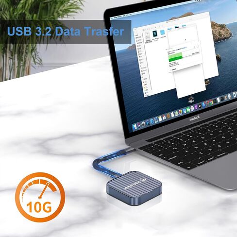 M.2 NVMe Magnetic SSD Enclosure for 2230, with Keychain 40G USB4 Cable & Silicone Protective Jacket, Supports USB 3.2 10G USB-C Fast Data Transfer in Saudi Arabia