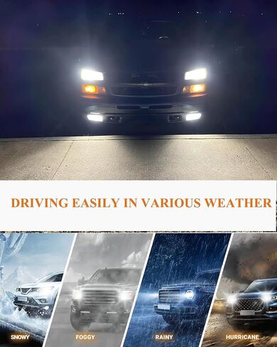 SEALIGHT H7 Fog Light Bulbs, 1:1 Real Size H7 Fog Lights 24000LM 500% Super Bright Fog Lights, 6500K Cool White Light Bulb for H7 Bulb, Pack Of 2 (S3 Series) in Saudi Arabia