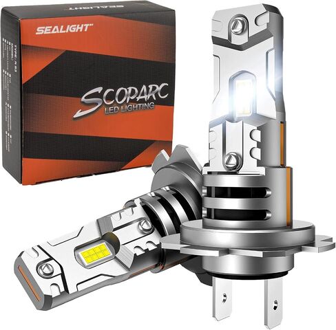 SEALIGHT H7 Fog Light Bulbs, 1:1 Real Size H7 Fog Lights 24000LM 500% Super Bright Fog Lights, 6500K Cool White Light Bulb for H7 Bulb, Pack Of 2 (S3 Series) in Saudi Arabia