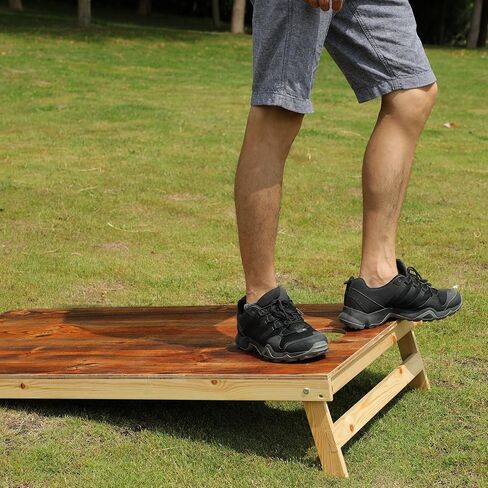 Solid Wood Premium Cornhole Game Set, Bean Bag Toss Game for Tailgate, Outdoor, Backyard - Professional Portable Cornhole Boards & Set of 8 Cornhole Bean Bags (Junior, Tailgate, Regulation Size) in Saudi Arabia