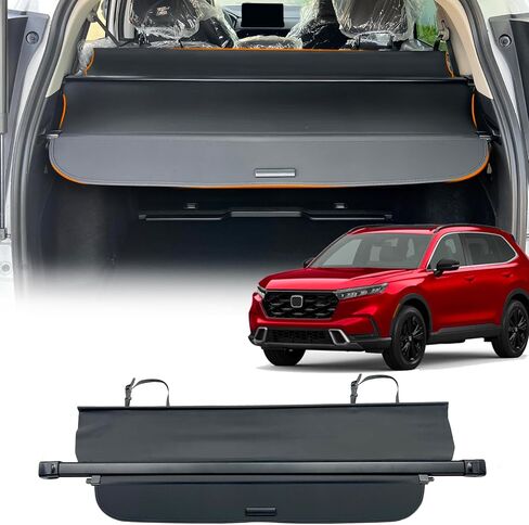 Cargo Cover for 2023 2024 Honda CRV with Rear Curtain, Upgraded Full Coverage Retractable Rear Trunk Cover Compatible with Honda CR-V 2023 2024 Trunk Cover Accessory (Carbon Fiber) in Saudi Arabia