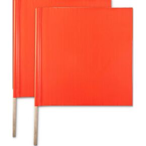 18 Inch X 18 Inch Orange Safety Flag Caution Flags for Construction Sites Oversized Load -Traffic Flagger (4)