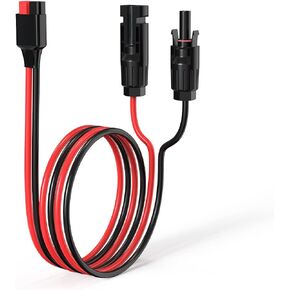 10AWG 2FT Solar Panel Cable to Anderson Connector 2 6 10 20 35 50FT Solar Extension Cable for Portable Power Station Solar Generator Battery Pack(2FT)