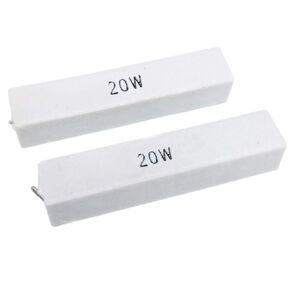 2pcs 6.8 ohm 6R8ΩJ 20 watt Axial Ceramic Cement Power Resistor 20W