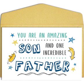 Qiliji Happy 1st Father's Day As My Daddy Card, First Father's Day Card from Baby Boy Girl, 1st Father's Day Card for New Dad, I Love You With My Whole Little Heart in Kuwait