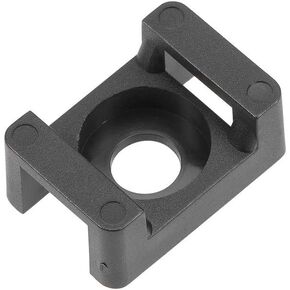 uxcell Cable Tie Base Saddle Type Mount Wire Holder Permanently Anchor To Wall Desk 23x16x10mm Black 100pcs