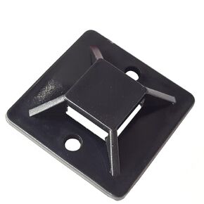 Cable Tie Mounts (25mm x 25mm) Self ADHESIVE Clips Wire Tie Base - Premium Grade Strength Screw-Hole Anchor Point Provides Optimal Strength (100 Clear/White)