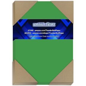 50 Bright Green 65lb Cover|Card Paper - 4" X 6" (4X6 Inches) Photo|Card|Frame Size - 65 lb/pound Light Weight Cardstock - Quality Printable Smooth Surface for Bright Colorful Results