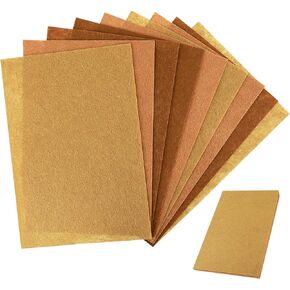 9Pcs Wool Felt Sheets,11.8 * 7.9In Felt Fabric Wool Felt Sheets DIY Patchwork Rug Arts and Crafts Fabric(Brown)