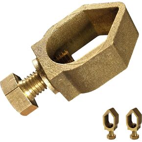 2PCS Pure Copper 5/8-Inch Direct Burial Copper Ground Rod Clamps Grounding Clamp,5/8"