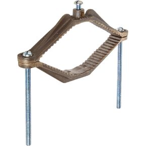 Morris Products 91666 Ground Pipe Clamp, With Adaptor Serrations, 2-10 Wire Range, 4-1/2" - 6" Water Pipe Range