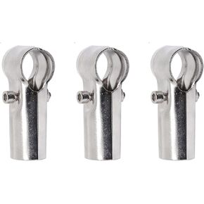 3 Sets1" x 1" O.D. T Pipe Clamp Connector Chain Link Fence Clamp,Stainless Steel Tee Chain Link Fence End Rails Clamps, Fits Pipe O.D.: 1"(25.4 mm) Bolts & Nuts Included