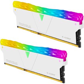 V-Color Prism Pro DDR4 16GB(8GBx2)-3200MHz (PC4-25600) CL16 RGB Gaming Desktop Ram Memory UDIMM Hynix IC - Jet Black (TL8G32816C-E6PRKWK)