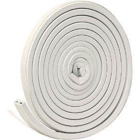 Frost King V27WA, White EPDM Rubber Self-Stick Weatherseal Tape, D-Section, 9/16" W, 5/16" T, 10 ft L, 1