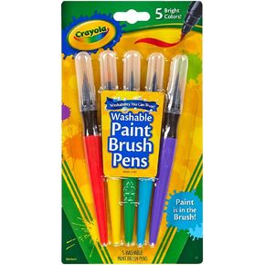 Crayola Brush Pens Painting Supplies, Art Supplies, Paint Set, 5 Count in Kuwait