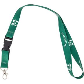 Desert Cactus Manhattan College Lanyard Jaspers Car Keys ID Badge Holder Keychain Detachable Breakaway Snap Buckle (Green)