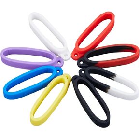 GORGECRAFT 30PCS 10 Colors Anti-Lost Silicone Rubber Rings Holder 40mm/1.57 inch Diameter Multipurpose Adjustable Cases Necklace Lanyard Replacement Pendant Carrying Kit for Pens